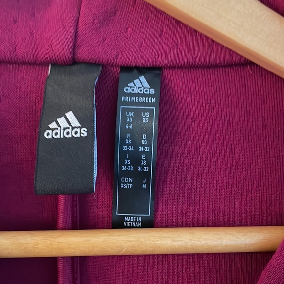 Adidas Burgundy Hoodie - Picture 5 of 5